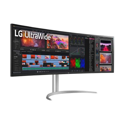 LG UltraWide Monitor Curved 49WQ95C, 49 Inch, 5120 x 1440, 144Hz, Nano IPS Display, VESA Display HDR 400, Nvidia G-sync Compatible, AMD FreeSync, Stereo Speakers, Ergonomic Design, USB Type-C, HDMI