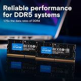 Crucial DDR5 RAM 64GB Kit (2x32GB) 4800MHz SODIMM, Laptop Computer Memory, Mini PC, CL40 - CT2K32G48C40S5