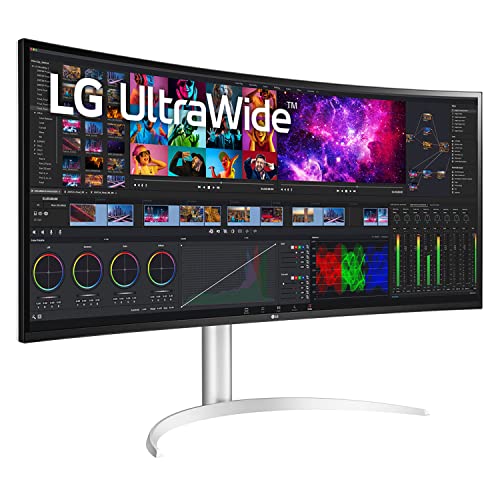 LG UltraWide Monitor Curved 49WQ95C, 49 Inch, 5120 x 1440, 144Hz, Nano IPS Display, VESA Display HDR 400, Nvidia G-sync Compatible, AMD FreeSync, Stereo Speakers, Ergonomic Design, USB Type-C, HDMI