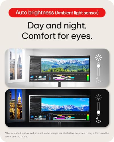 LG UltraWide Monitor Curved 49WQ95C, 49 Inch, 5120 x 1440, 144Hz, Nano IPS Display, VESA Display HDR 400, Nvidia G-sync Compatible, AMD FreeSync, Stereo Speakers, Ergonomic Design, USB Type-C, HDMI