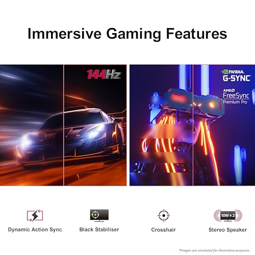 LG UltraWide Monitor Curved 49WQ95C, 49 Inch, 5120 x 1440, 144Hz, Nano IPS Display, VESA Display HDR 400, Nvidia G-sync Compatible, AMD FreeSync, Stereo Speakers, Ergonomic Design, USB Type-C, HDMI