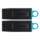 Kingston DataTraveler Exodia DTX/64GB-2P Flash Drive USB 3.2 Gen 1 - with Protective Cap and Keyring in Multiple Colours
