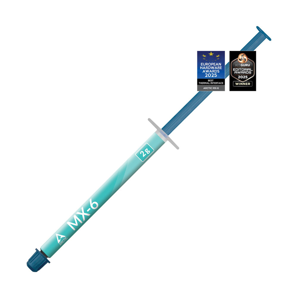 ARCTIC MX-6 (2 g) - Ultimate Performance Thermal Paste for CPU, consoles, graphics cards, laptops, very high thermal conductivity, long durability, non-conductive, non-capacitive