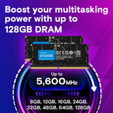 Crucial DDR5 RAM 96GB Kit (2x48GB) 5600MHz SODIMM, Laptop Computer Memory, Mini PC (or 5200MHz, 4800MHz) CL46- CT2K48G56C46S5